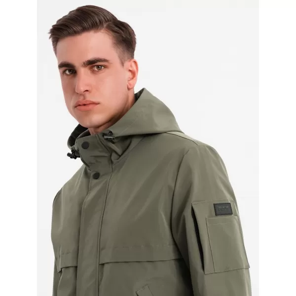  Pánská bunda OMBRE OM-JANP-0225 OLIVE 