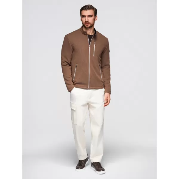  Pánská bunda OMBRE OM-JANP-0229 BROWN 