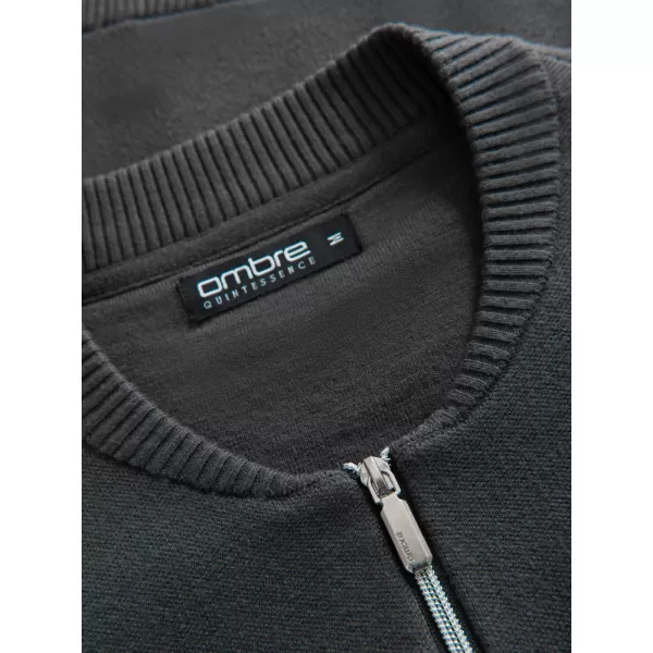  Pánský svetr OMBRE OM-SWZS-0146 GRAPHITE 