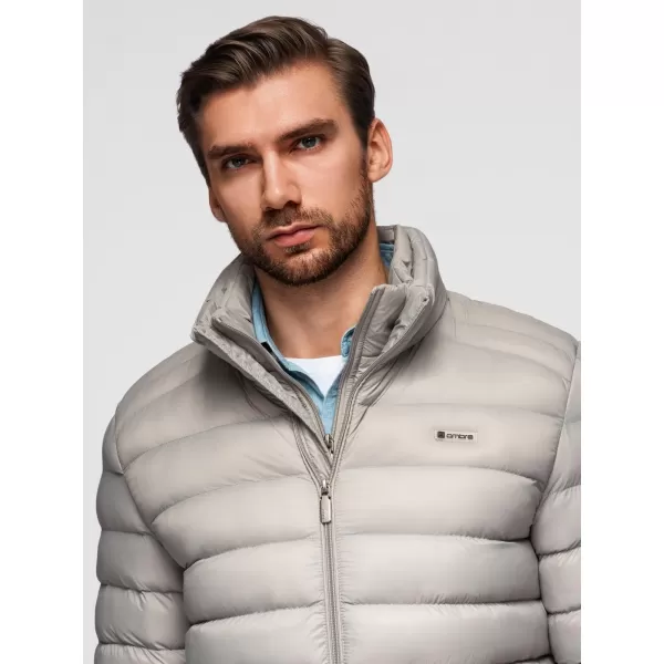  Pánská bunda OMBRE OM-JALP-0231 LIGHT GREY 