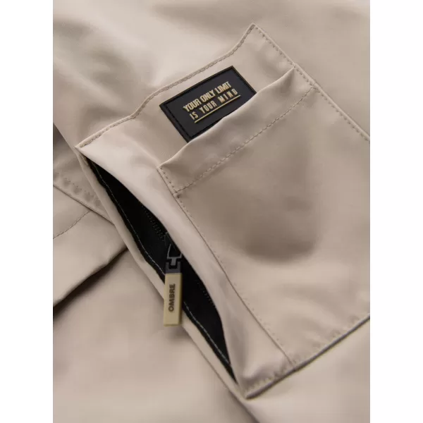  Pánská bunda OMBRE OM-JANP-0225 BEIGE 