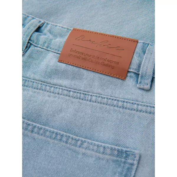  Pánské kalhoty OMBRE OM-PADP-0250 LIGHT BLUE 