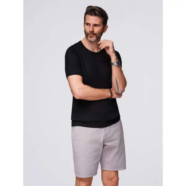  Pánský svetr OMBRE OM-TSCT-0251 BLACK 