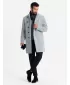 Pánský kabát OMBRE OM-COWC-0141 GREY MELANGE