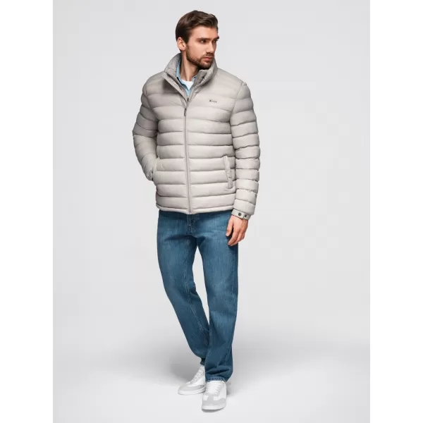  Pánská bunda OMBRE OM-JALP-0231 LIGHT GREY 