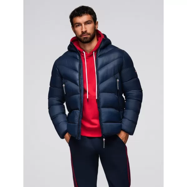  Pánská bunda OMBRE OM-JAHP-0303 NAVY BLUE 