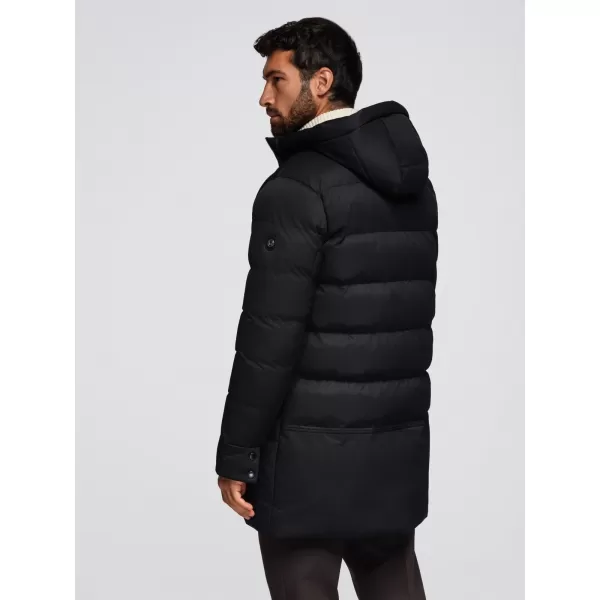 Pánský kabát OMBRE OM-JALJ-0264 BLACK 