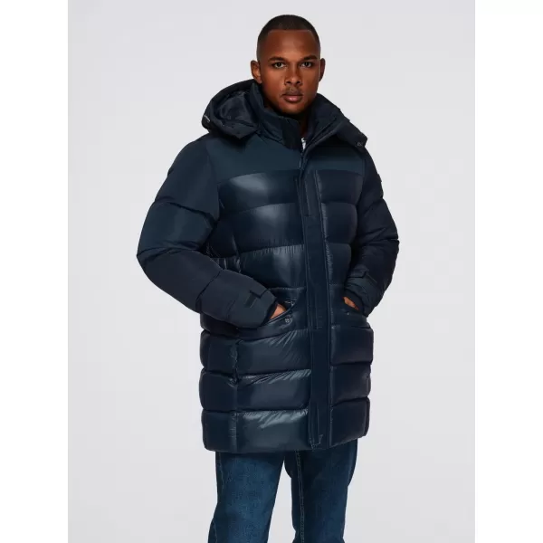  Pánský kabát OMBRE OM-JALJ-0266 NAVY BLUE 
