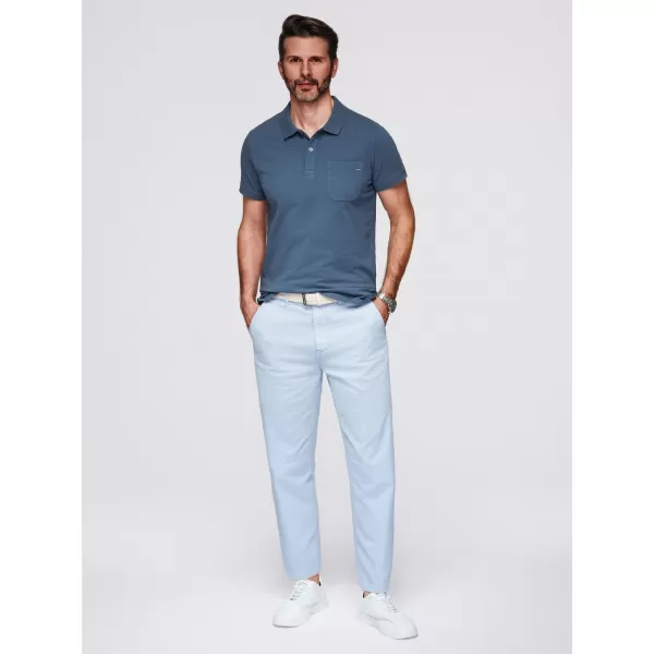  Pánské triko s límečkem OMBRE OM-POWS-0142 DARK BLUE 