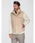 Pánská vesta OMBRE OM-JAVJ-0277 BEIGE