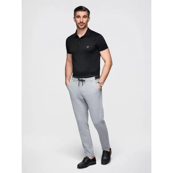  Pánské kalhoty OMBRE OM-PACP-0116 NEW LIGHT GREY 