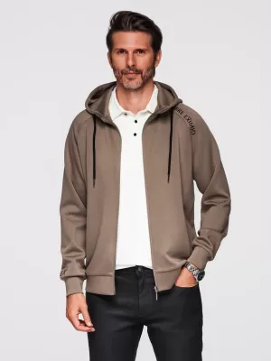 Pánská mikina OMBRE OM-SSZP-0216 GRAY-BROWN