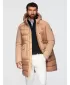 Pánský kabát OMBRE OM-JALJ-0308 BEIGE