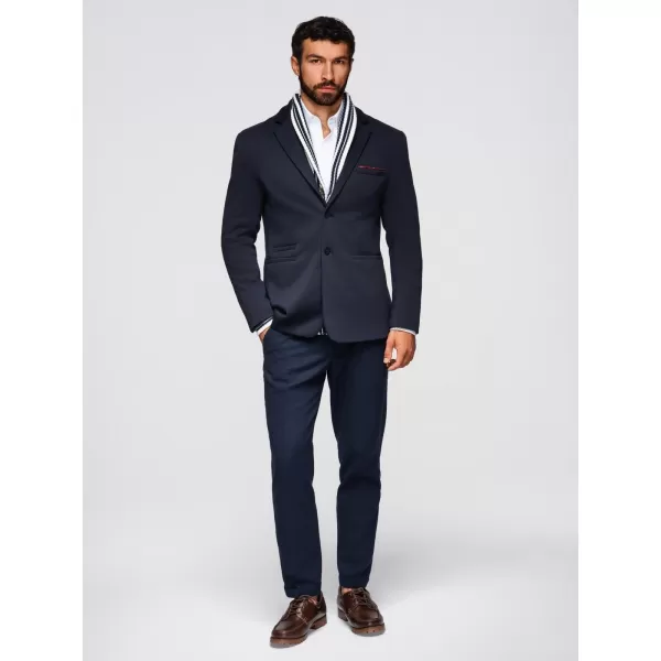  Pánské sako OMBRE OM-BLZB-0100 NAVY BLUE 