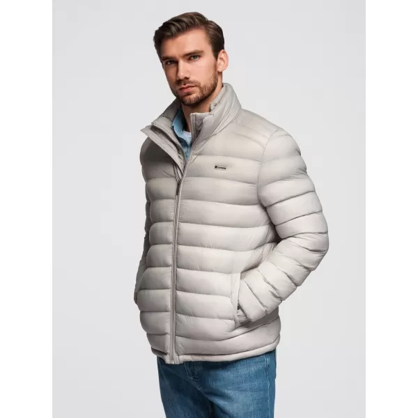  Pánská bunda OMBRE OM-JALP-0231 LIGHT GREY 