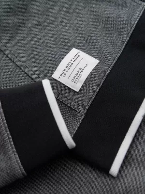 Pánská mikina OMBRE OM-SSZP-0210 GREY/BLACK