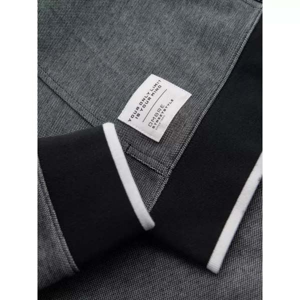  Pánská mikina OMBRE OM-SSZP-0210 GREY/BLACK 