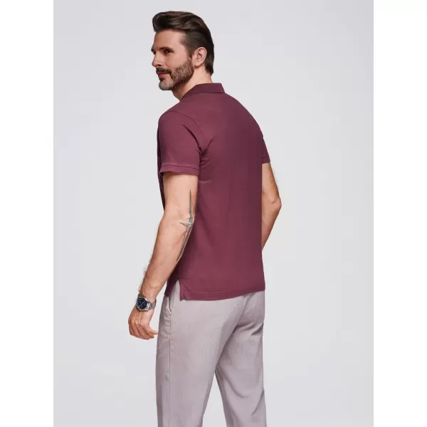 Pánské triko s límečkem OMBRE OM-POWS-0142 MAROON 
