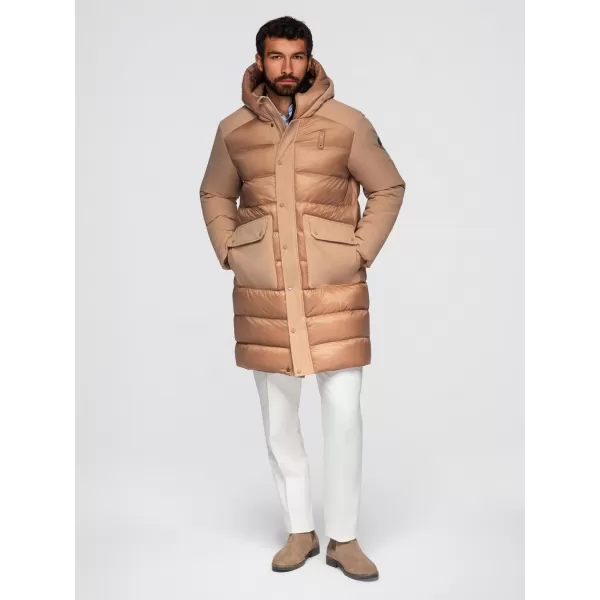 Pánský kabát OMBRE OM-JALJ-0308 BEIGE 