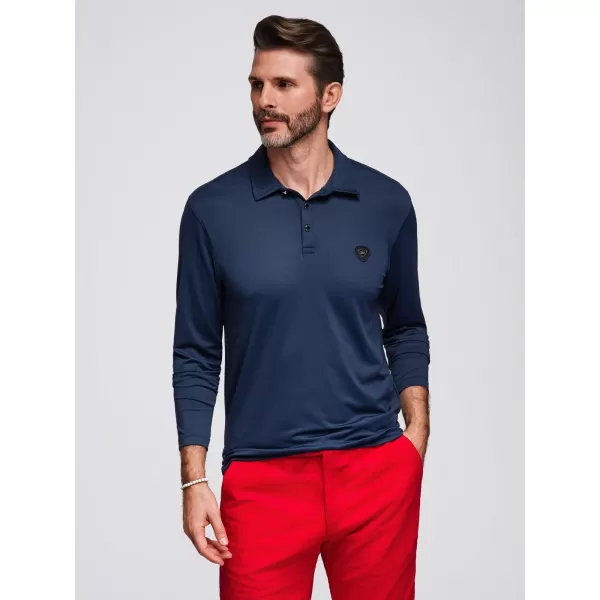  Pánské triko s límečkem OMBRE OM-POLS-0139 NAVY BLUE 
