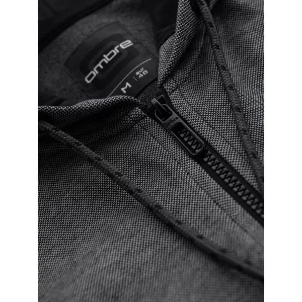  Pánská mikina OMBRE OM-SSZP-0210 GREY/BLACK 