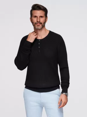 Pánský svetr OMBRE OM-SWSW-0182 BLACK