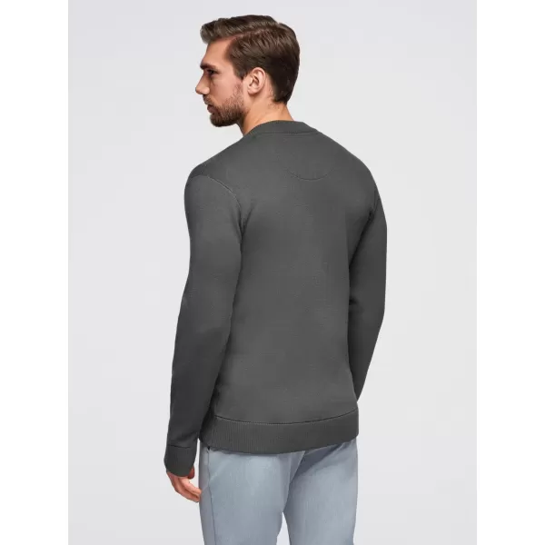  Pánský svetr OMBRE OM-SWZS-0146 GRAPHITE 