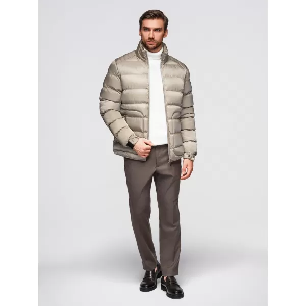  Pánská bunda OMBRE OM-JALP-0218 LIGHT GREY 