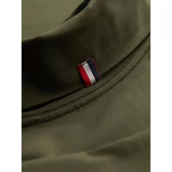  Pánské triko OMBRE OM-LSCL-0130 DARK OLIVE GREEN 