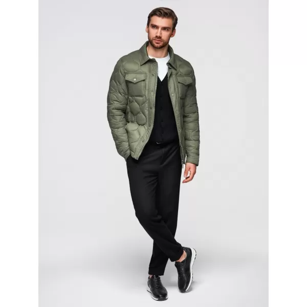  Pánská bunda OMBRE OM-JALP-0215 OLIVE 