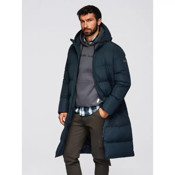  Pánský kabát OMBRE OM-JALJ-0269 NAVY BLUE 