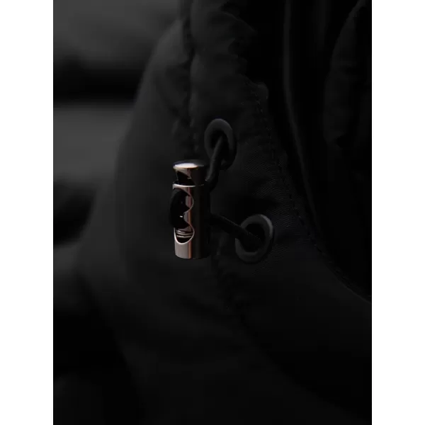  Pánský kabát OMBRE OM-JALJ-0266 V1 BLACK 