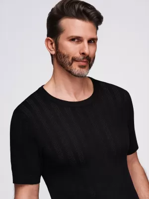 Pánský svetr OMBRE OM-TSCT-0251 BLACK