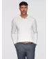 Pánský svetr OMBRE OM-POLS-0140 WHITE