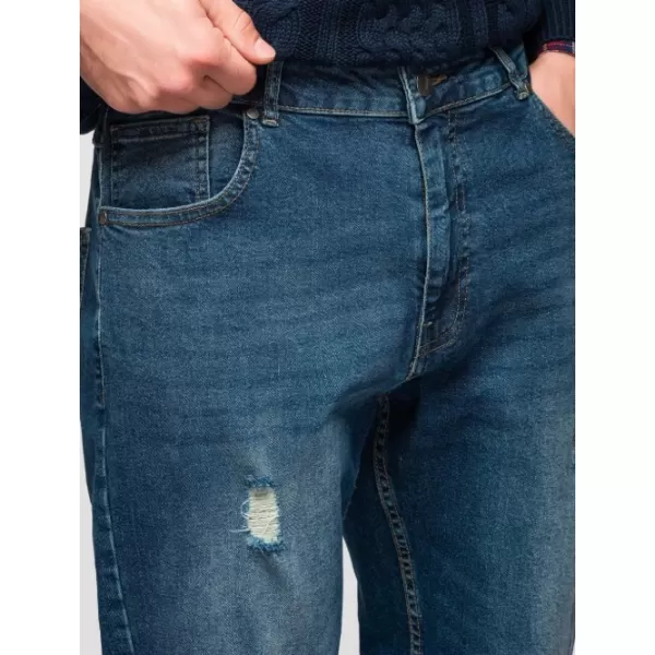  Pánské kalhoty OMBRE OM-PADP-0254 DARK BLUE 