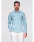 Pánská košile OMBRE OM-SHDS-0210 LIGHT BLUE