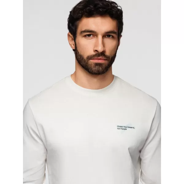  Pánské triko OMBRE OM-LSPT-0136 WHITE 