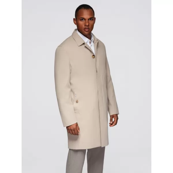  Pánský kabát OMBRE OM-COLC-0139 BEIGE 