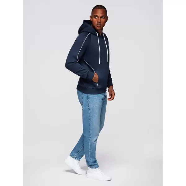  Pánská mikina OMBRE OM-SSNZ-0250 NAVY BLUE 