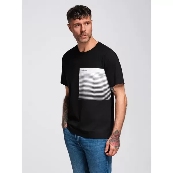  Pánské triko OMBRE OM-TSPT-0246 BLACK 