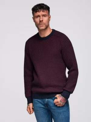 Pánský svetr OMBRE OM-SWSW-0122 MAROON