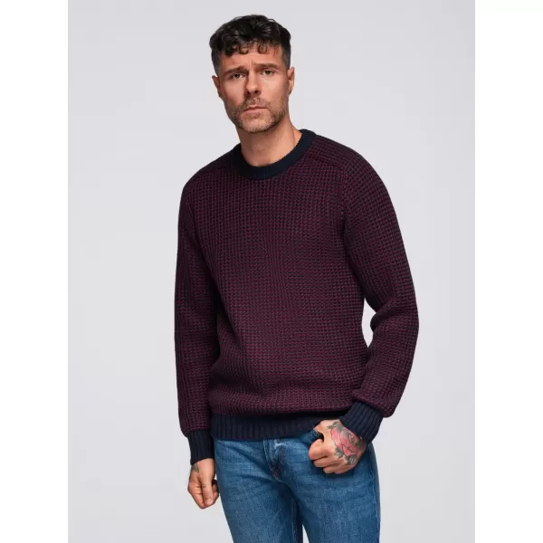  Pánský svetr OMBRE OM-SWSW-0122 MAROON 