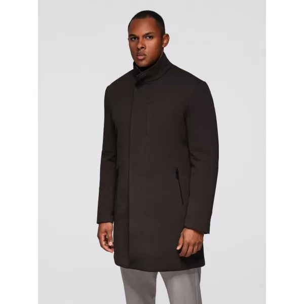  Pánský kabát OMBRE OM-COWC-0136 DARK BROWN 