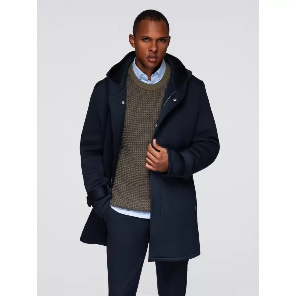  Pánský kabát OMBRE OM-COLC-0144 NAVY BLUE 