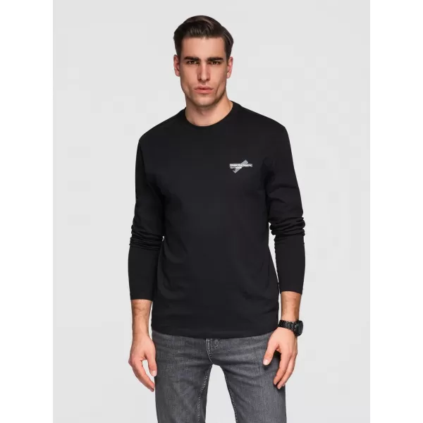  Pánské triko OMBRE OM-LSPT-0136 BLACK 