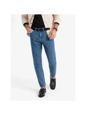 Pánské kalhoty OMBRE OM-PADP-0255 DARK BLUE