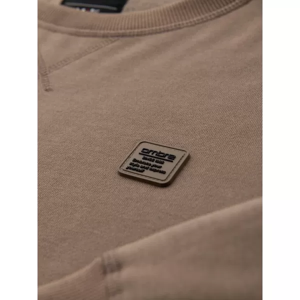  Pánská mikina OMBRE OM-SSNZ-0243 LIGHT BROWN 