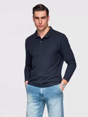 Pánské triko OMBRE OM-POBL-0162 NAVY BLUE