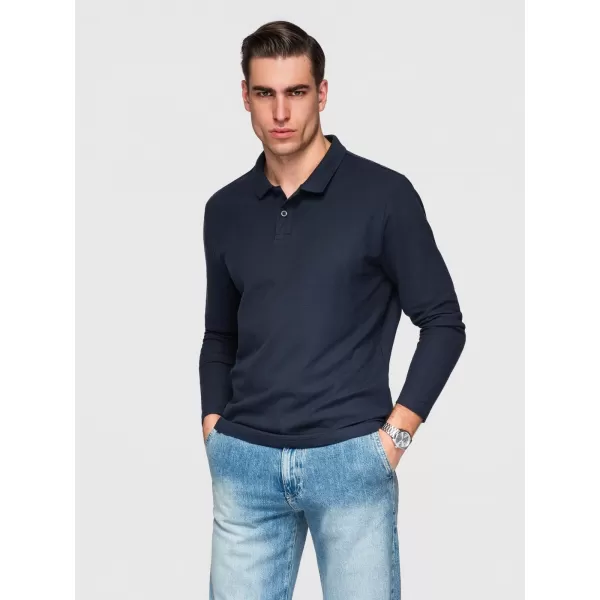  Pánské triko OMBRE OM-POBL-0162 NAVY BLUE 