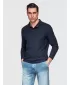 Pánské triko OMBRE OM-POBL-0162 NAVY BLUE